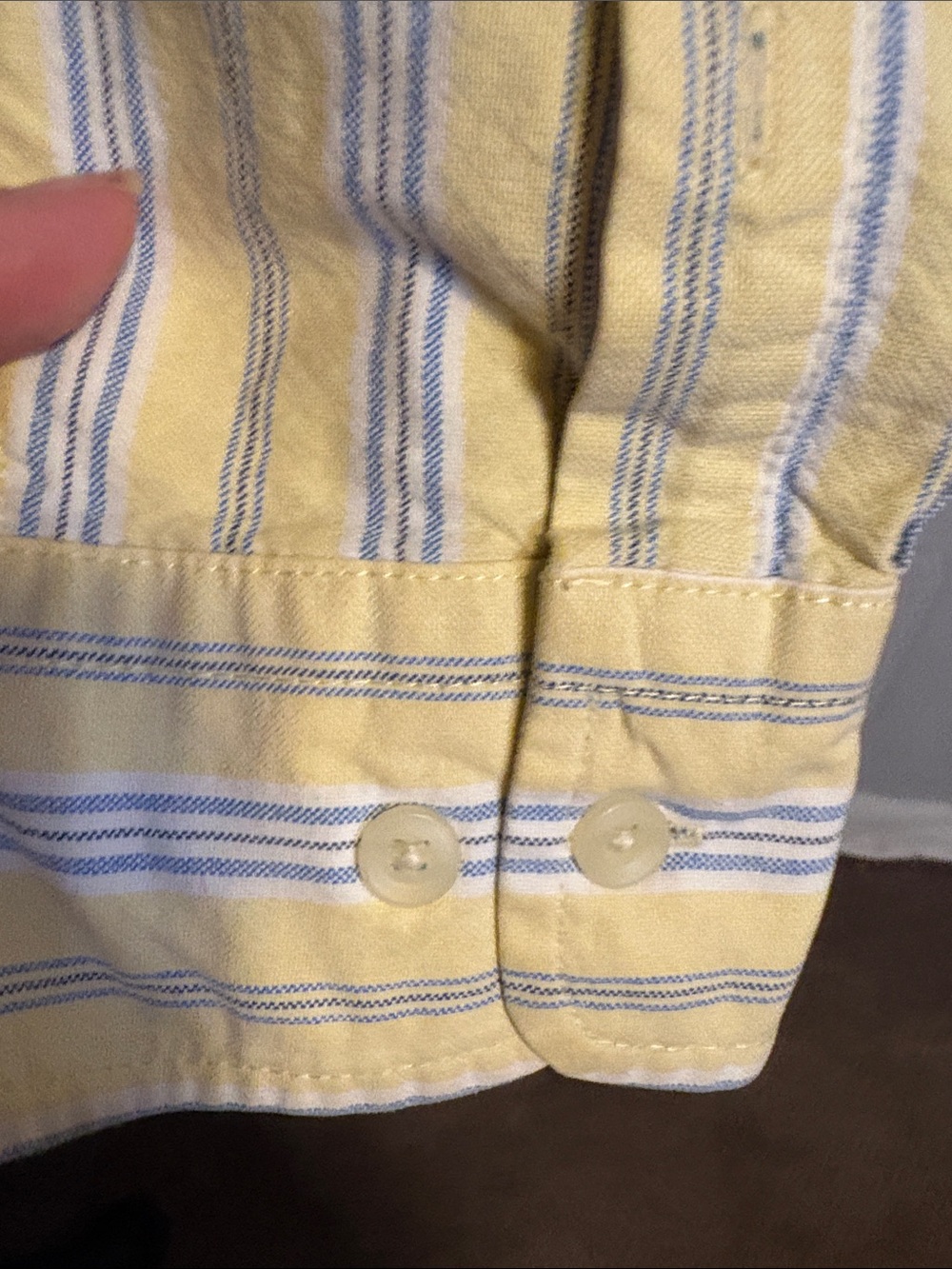 U.S. Polo Assn. Yellow and White Striped Long-Sleeve Shirt - Picture 5 of 11